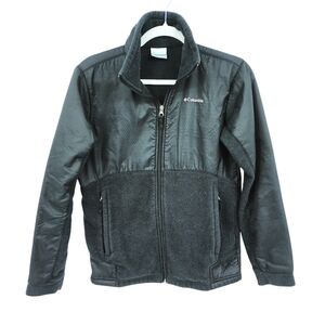 Columbia Youth 14/16 Black Fleece Full Zip Jacket Gorpcore Hiking Outdoors